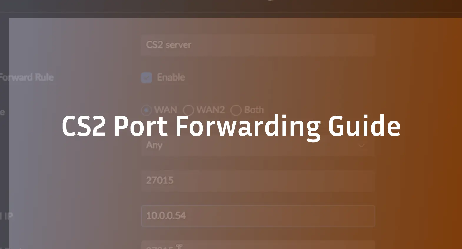 cs2 port forwarding
