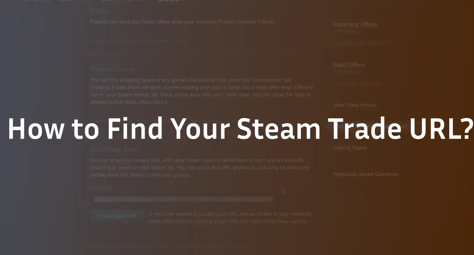 How to find your Steam trade URL?
