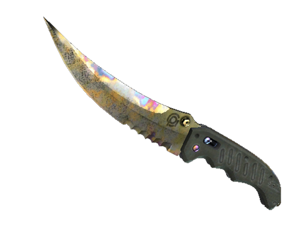 Flip Knife Case Hardened gold gem