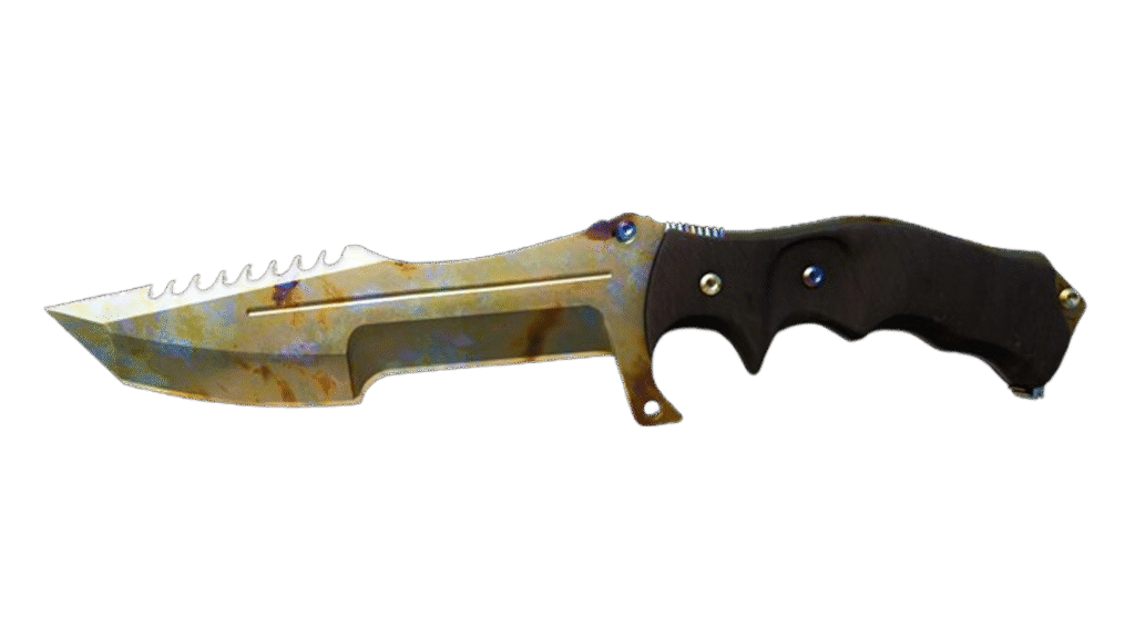 Huntsman Knife Case Hardened gold gem