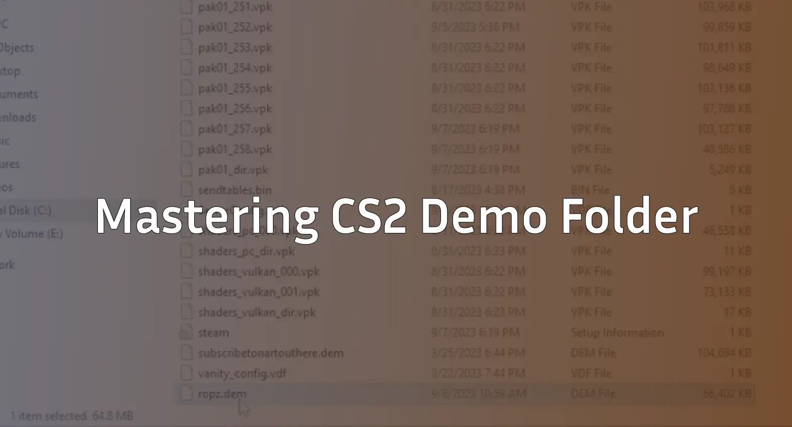 cs2 demo folder