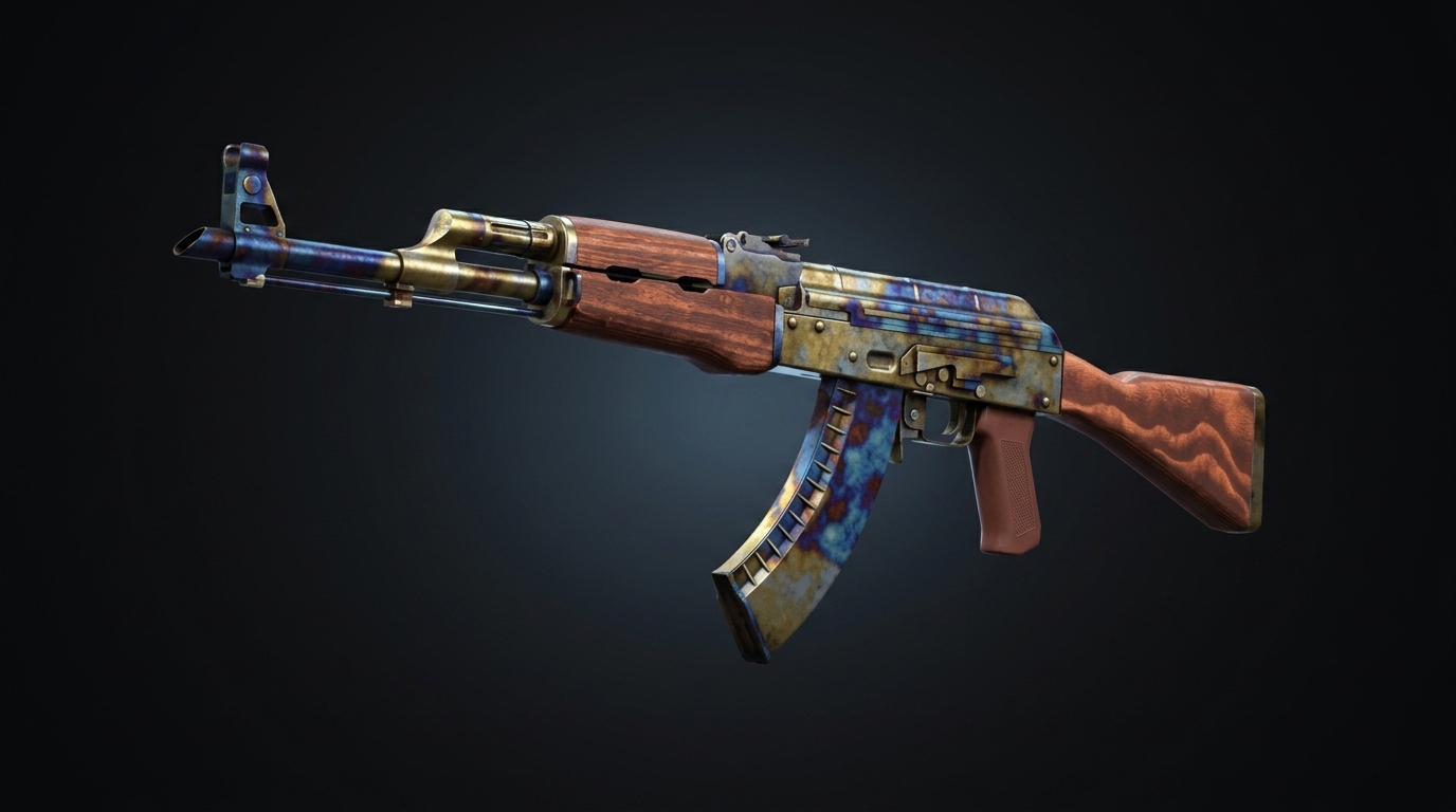 Pattern 219 AK Case Hardened Gold Gem