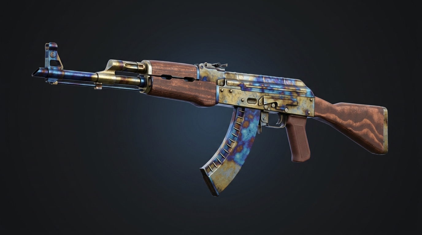Pattern 168 AK Case Hardened Gold Gem