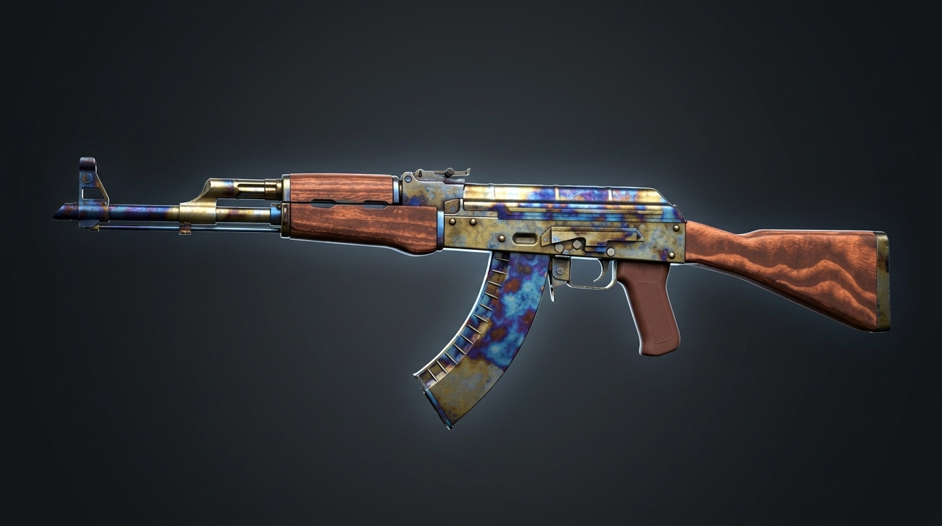 Pattern 555 AK Case Hardened Gold Gem