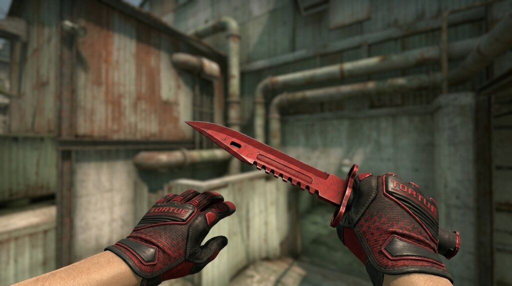 Crimson Web M9 Bayonet + Specialist Gloves Crimson Kimono