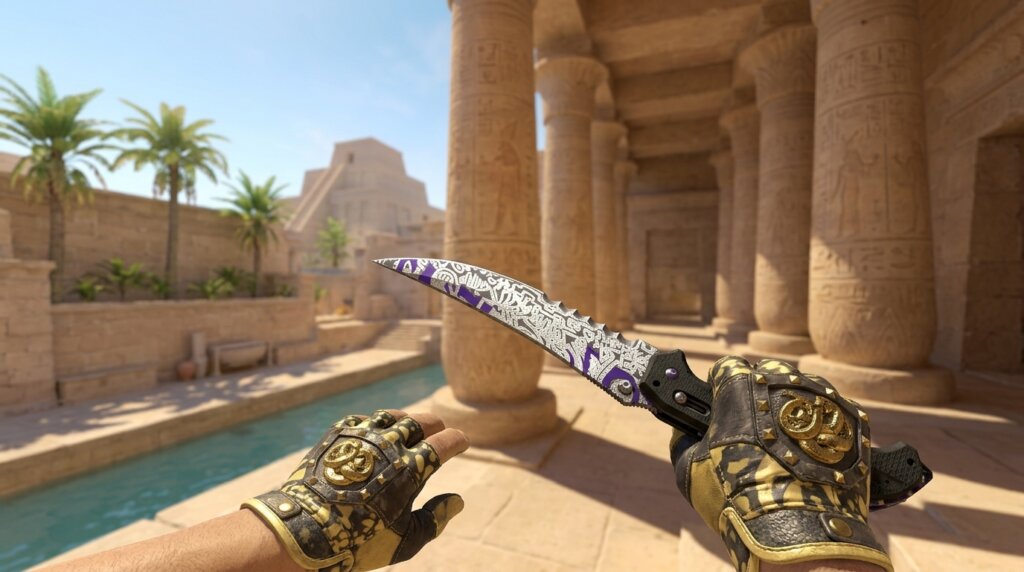Freehand Flip Knife + Broken Fang Gloves Yellow-banded