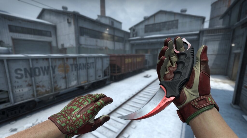 Karambit Autotronic + Sport Gloves Bronze Morph