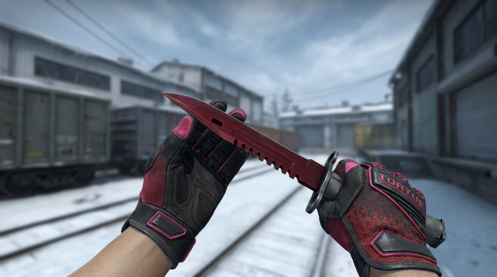 M9 Bayonet Autotronic + Specialist Gloves Crimson Kimono