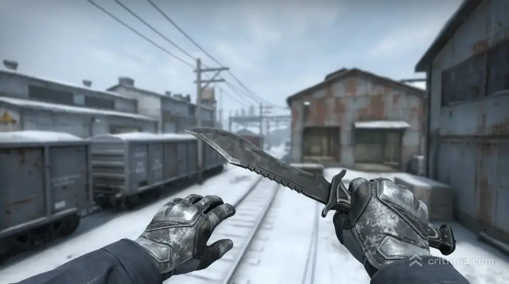 Bowie Knife Black Laminate + Moto Gloves Smoke Out