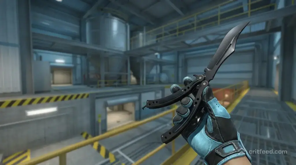 Butterfly Knife  Blue Steel +  Sport Gloves  Superconductor