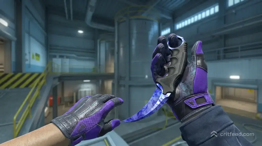 Karambit  Doppler (Sapphire) + Sport Gloves  Pandora’s Box