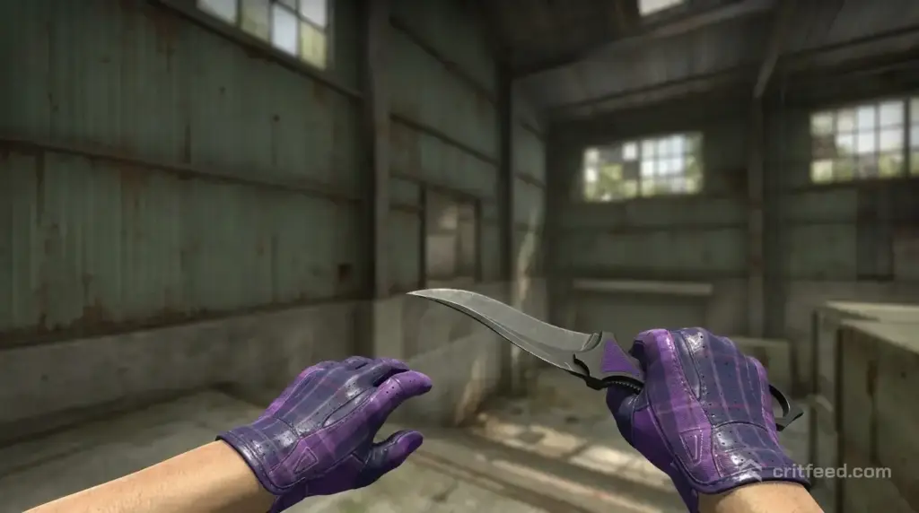 Karambit  Ultraviolet + Driver Gloves  Imperial Plaid