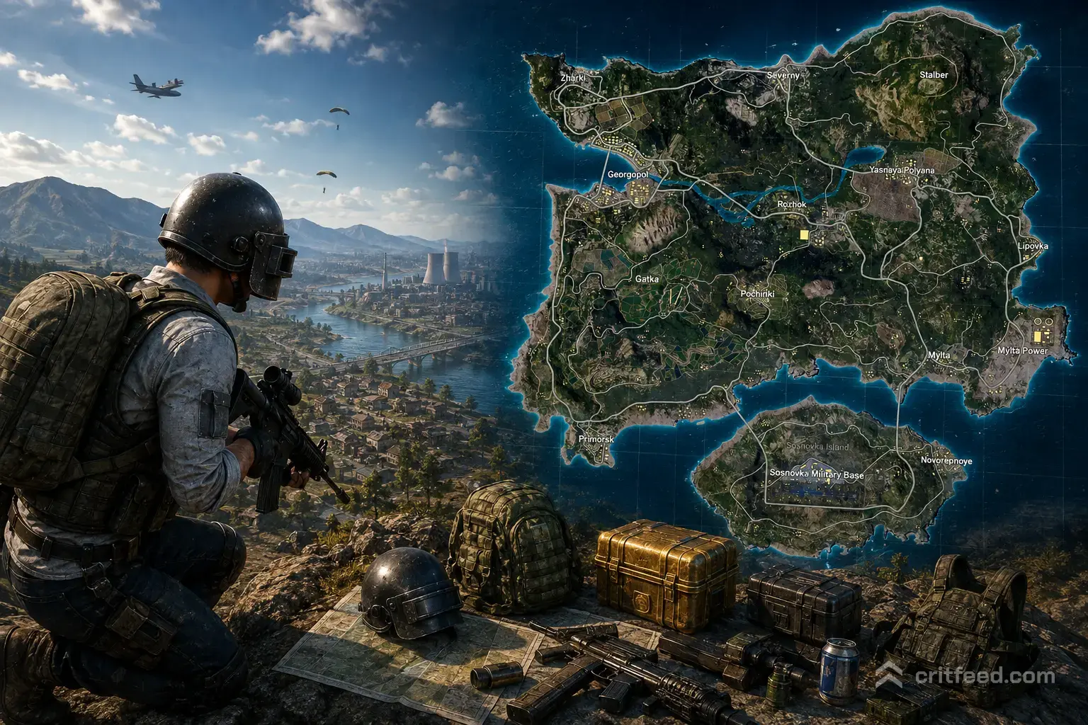 PUBG Erangel Map