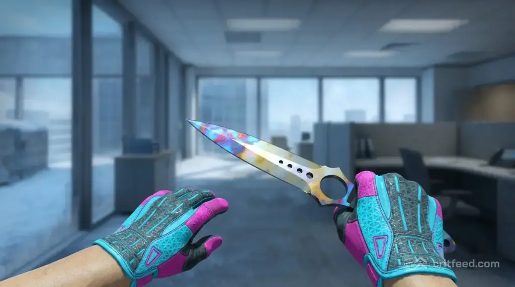 Skeleton Knife | Case Hardened + Sport Gloves | Vice