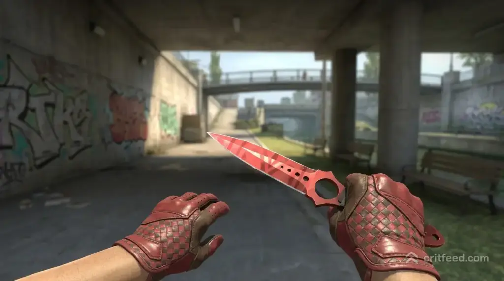 Skeleton Knife  Slaughter + Driver Gloves  Crimson Weave