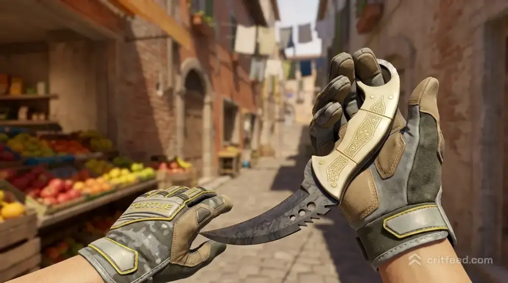 Talon Knife | Stained + Specialist Gloves | Lt. Commander