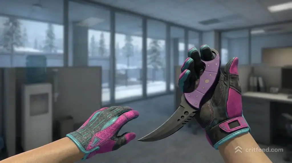 Talon Knife  Ultraviolet + Sport Gloves  Vice