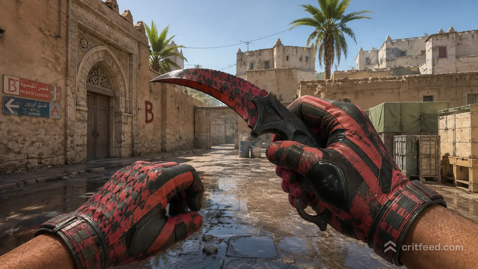 Best Scarlet Shamagh Gloves Knife Combos in CS2
