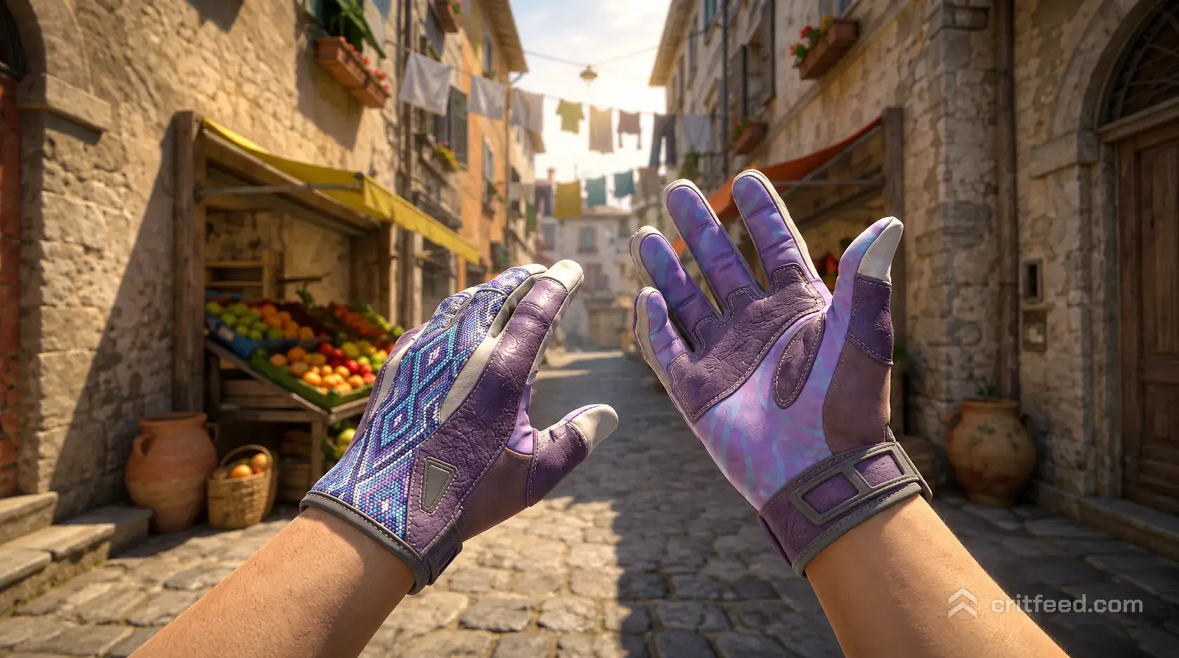 Best Violet Beadwork Gloves Knife Combos in CS2