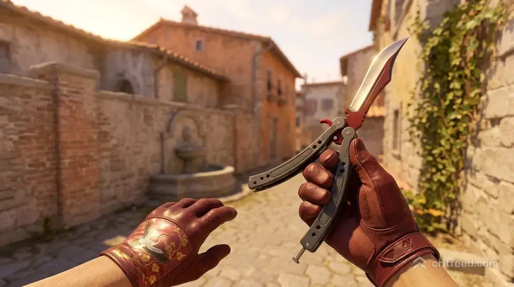 Butterfly Knife  Autotronic + Brocade Crane