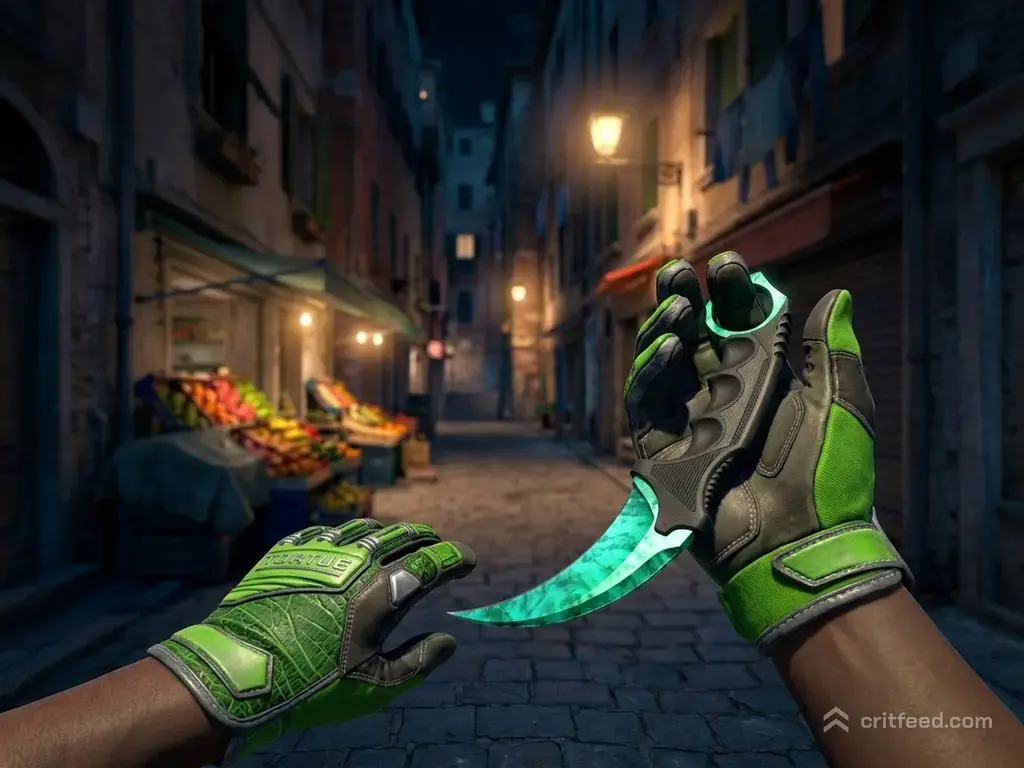 Emerald Finish Knives + Emerald Web