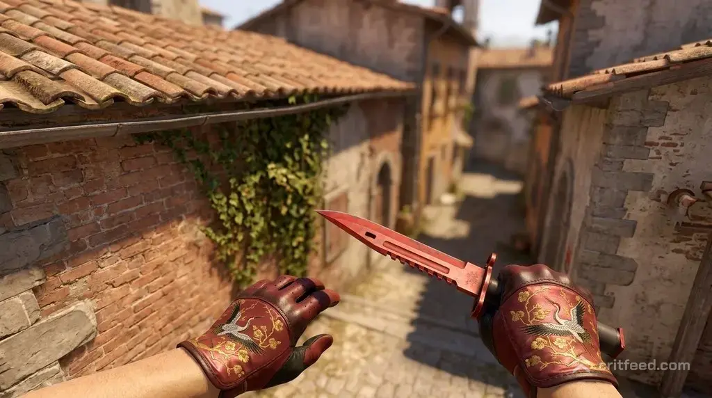 M9 Bayonet  Crimson Web + Brocade Crane