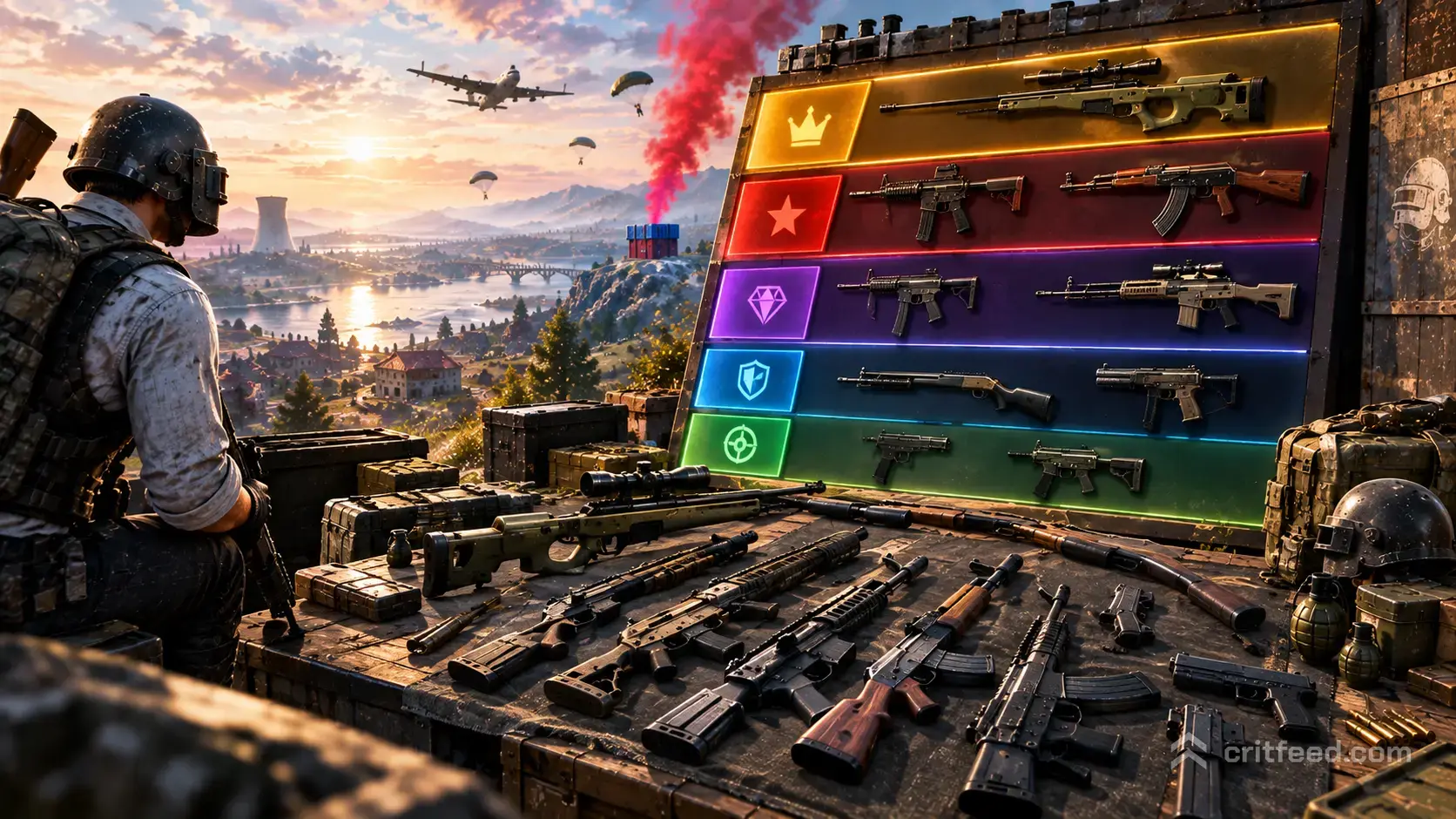 best guns in pubg