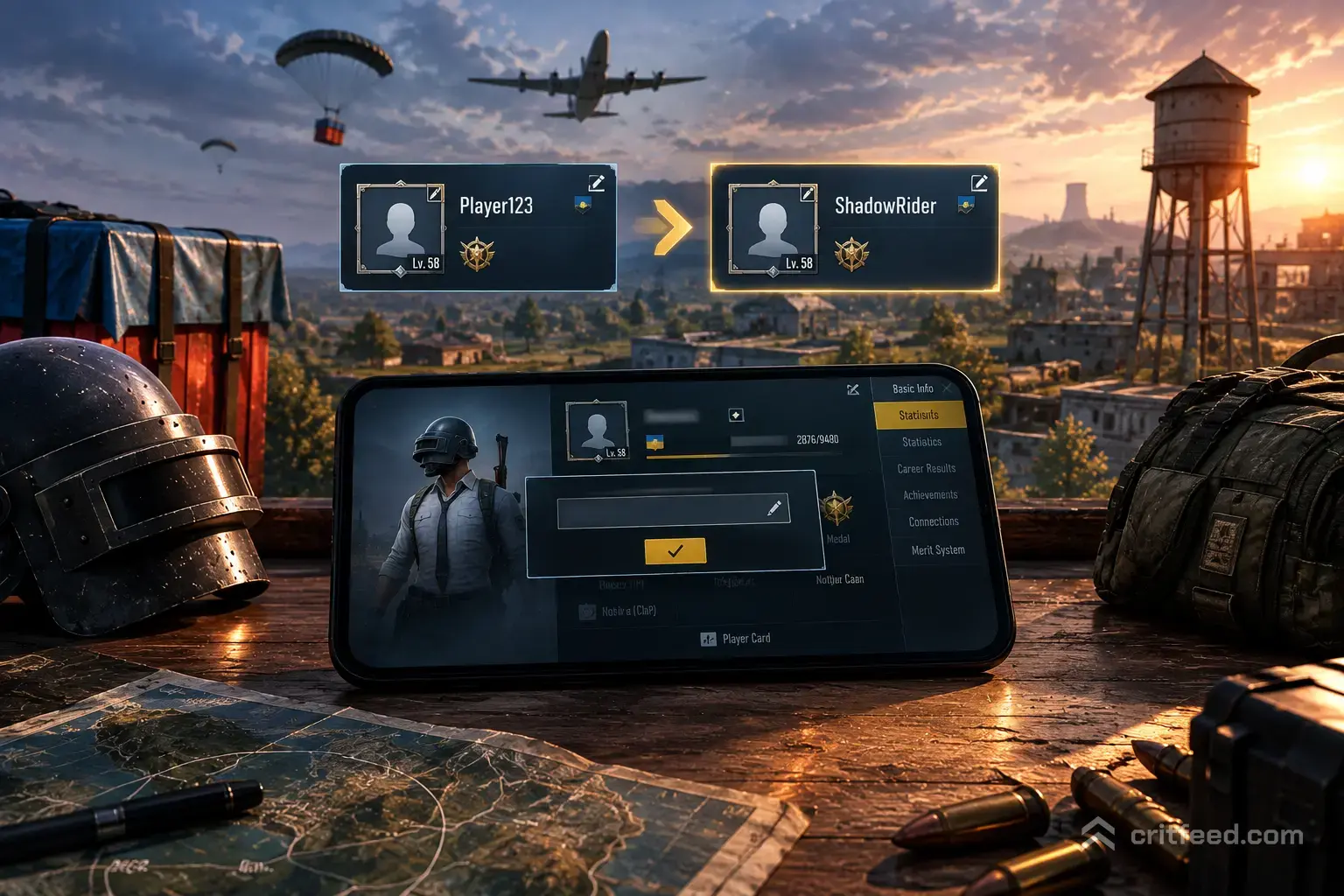 how to change name in pubg mobile