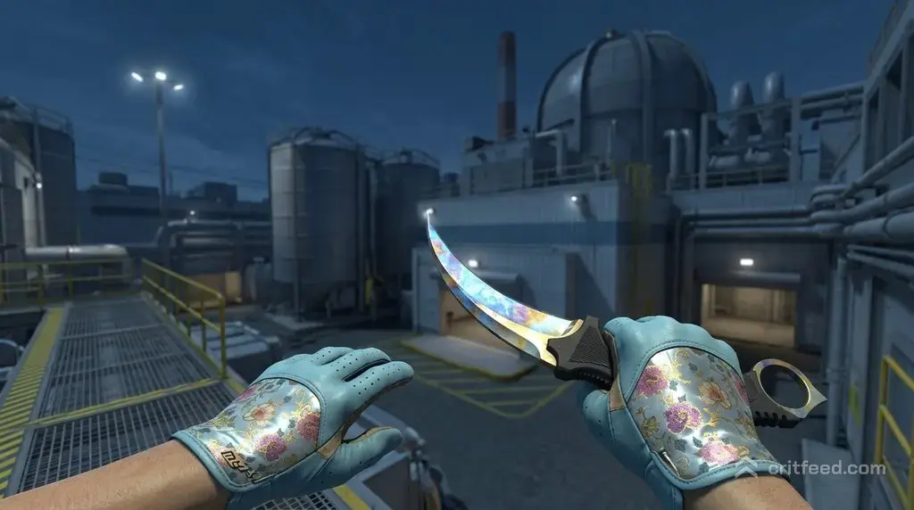 karambit Case Hardened + Brocade flower
