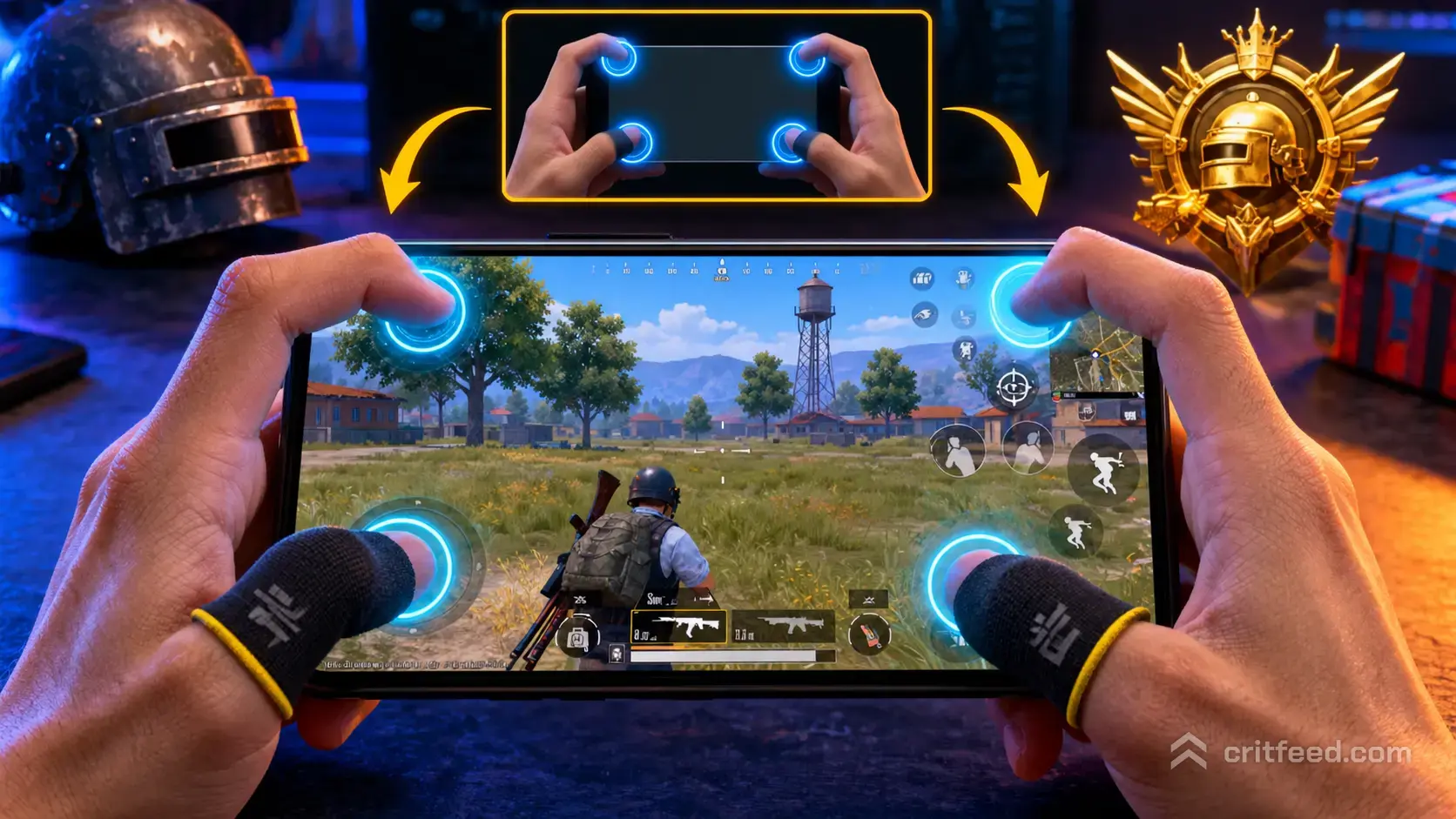 PUBG 4 Finger Claw Layout