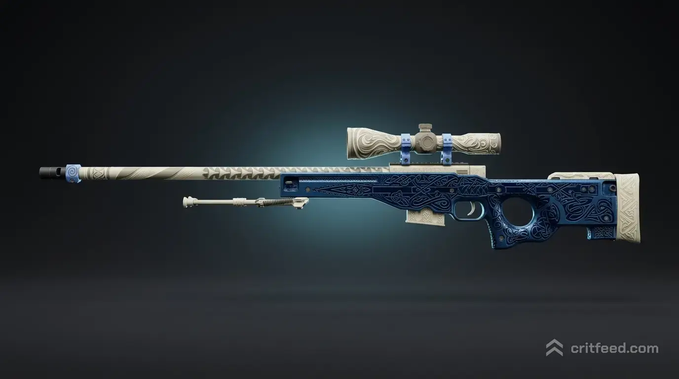 AWP Gungnir skin showcasing its unique design and rarity.
