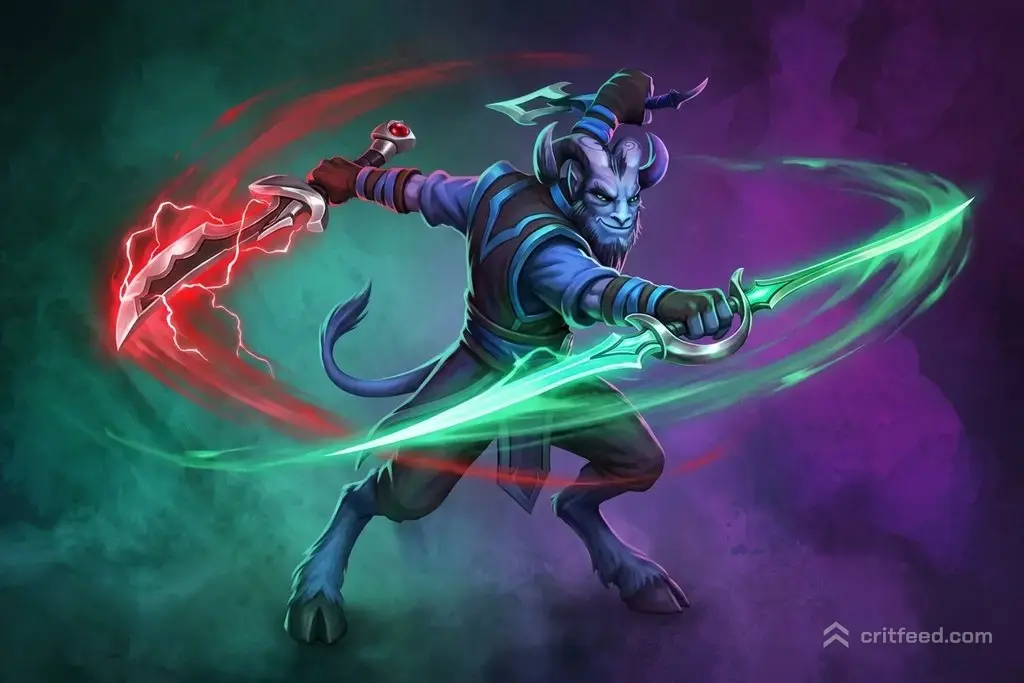 Riki using Sange and Yasha